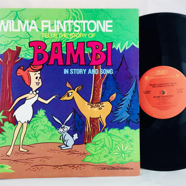 Wilma Flinstone Tells The Story Of Bambi In Story &amp; Song 1977 LP Record P-13906 The Flinstones Hanna Barbera Collectables 