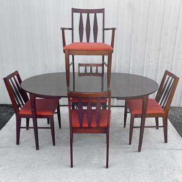 Mid-Century Modern Dining Set w/ Five Chairs 