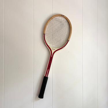 Vintage Spalding Impact-650 Tom Gorman Tennis Racket, French Ash Frame, Wall Decor Sports Bar Game Room 