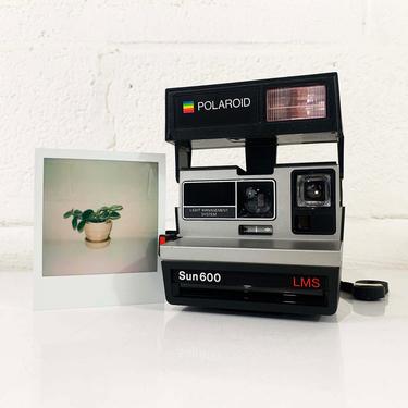 Vintage Polaroid Sun Camera 600 Flash LMS Instant Film Photography Impossible Project Testing Working Black Gray Polaroid Originals 1980s 