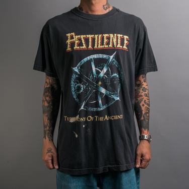 Vintage 1991 Pestilence Testimony Of The Ancients T-Shirt 