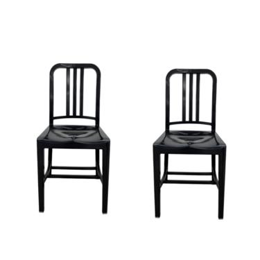 Black Emeco Navy Chairs Signed (Pair Available Priced Individually)