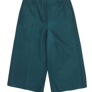 J.Crew - Emerald Green Cropped Culottes Trouser Sz 10