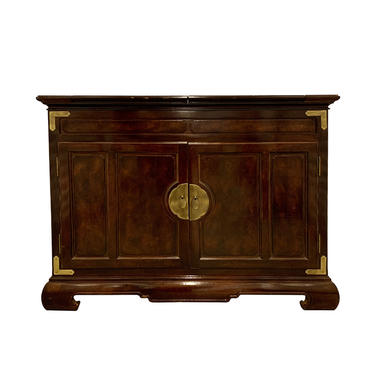Regency Chinoiserie  Dry Bar Cabinet on Casters 