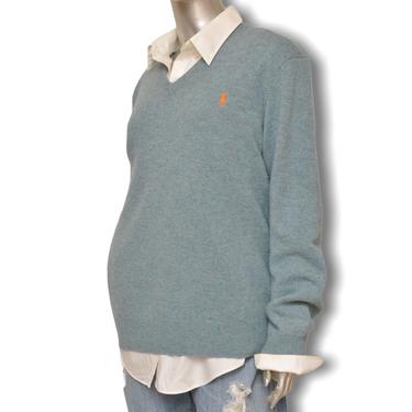 Vintage Ralph Lauren Polo by Ralph Lauren 100% Lambs Wool V Neck Sweater size M/L 
