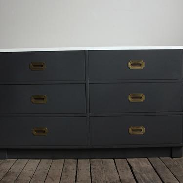 Graphite Campaign Dresser by Drexel - SOLD