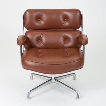 Ray + Charles Eames Time Life Lobby Chair in Chocolate Leather