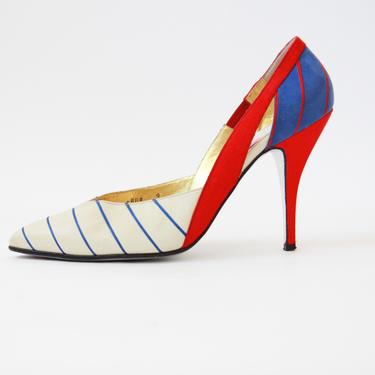 80s color block heels 