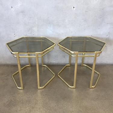 1970's Morex Furniture Glass End Tables
