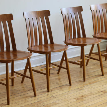 4 Swedish Mid-Century Modern Dining Chairs 