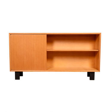 Slim MCM Low Bookcase w| Cabinet Door by George Nelson for Herman Miller 1950’s