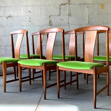 Mid Century MODERN Teak Dining Chairs by Folke OHLSSON for DUX, Set/6 