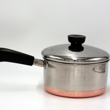 vintage revere ware 1.5 quart saucepan/copper clad bottom 