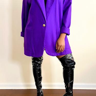 Vintage Purple Blazer Dress - Fits Most 