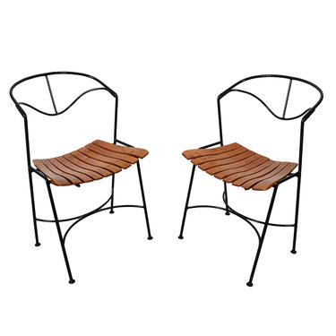 Slat Chairs Arthur Umanoff Raymor Mid Century Modern 