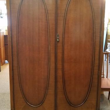 Item#P41b Mahogany Serpentine Front Armoire by Butilux c.1950s