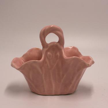 vintage pink ceramic planter by Camark 