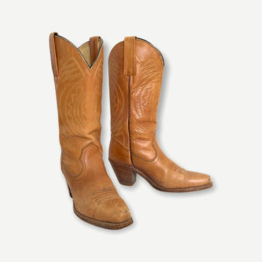 Vintage Women's FRYE Cowboy Boots ~ size 7.5 B ~ Western ~ Rockabilly ~ Made in USA 