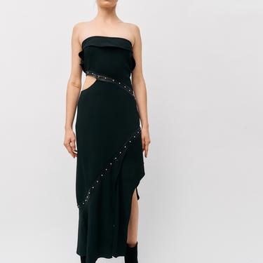 Jonathan Simkhai Strapless Leather Trim Cutout Dress, Size 8