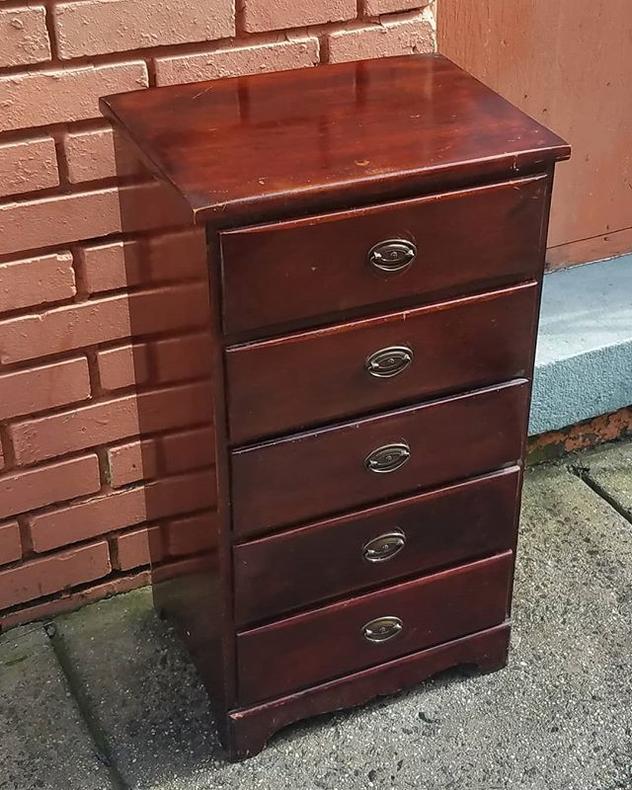 SOLD. Five Drawer Cabinet, $89.