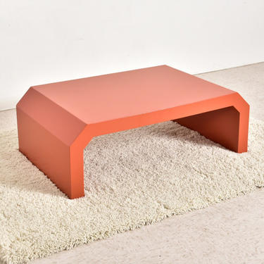 1970’s Vintage Lacquered Burnt Orange Coffee Table