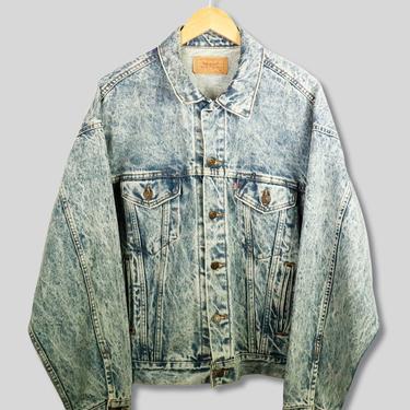 Vintage Levi's Stone Washed Button up Denim Jacket sz XL