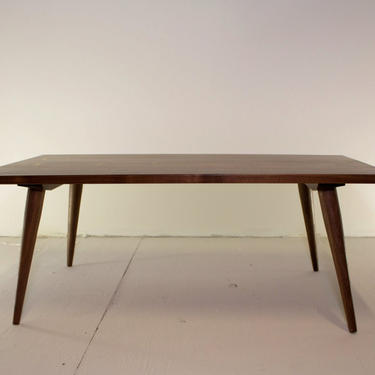 Custom Mid Century Modern Paul McCobb Planner Group Style Coffee Table in Walnut with Bowties 