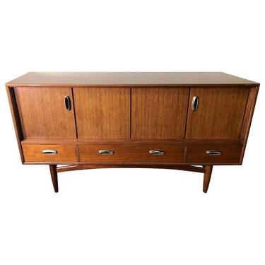 Midcentury Mahogany Credenza Sideboard with Metal Pulls by G Plan 