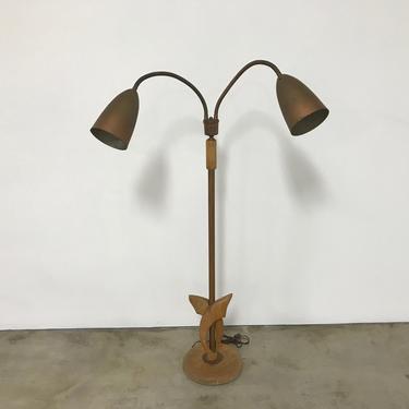 Midcentury modern gooseneck floor lamp 