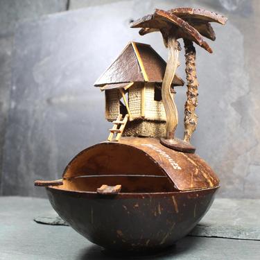 Vintage Tiki-Style Phillipines Bowl or Ashtray - Coconut Souvenir - Vintage Tiki Bowl - Phillipines Souvenir | FREE SHIPPING 