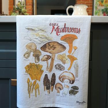 Mushroom Watercolor Kitchen Towel