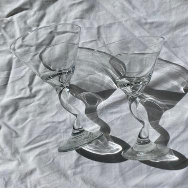 Set of Groovy Martini Glasses 