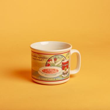 Vintage 90s Graphic Campbell Beige Ceramic Soup Mug 