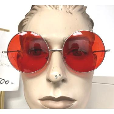 RETRO style JANIS JOPLIN Sunglasses retro oversized Round Circle sunglasses, red unisex festival sunglasses 