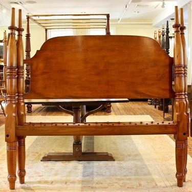Country Sheraton Field Bed in Maple, Original Posts Circa 1820, Resized to Queen