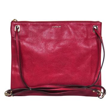 Coach - Red Soft-Sided Pebbled Leather Crossbody w/ Gold Accents