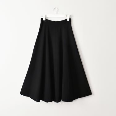 vintage full wool midi skirt, size XS / S 