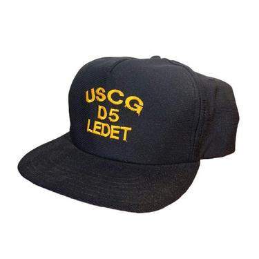 Vintage 90s US Coast Guard D5 Ledet Snapback Hat Made in USA 
