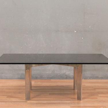 Smoked Glass &amp; Chrome X-Base Coffee Table – ONLINE ONLY