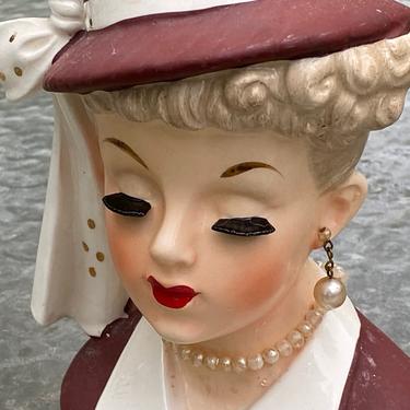 Vintage Napco Lady Head Vase Lucille Ball 