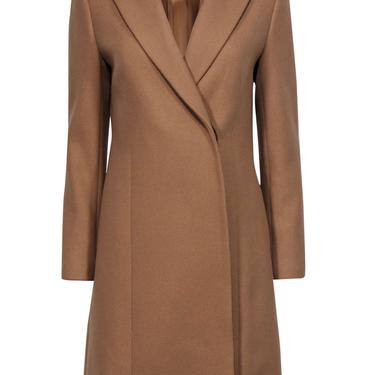 Reiss - Camel Button-Up Longline Wool Blend "Evie" Coat Sz 6