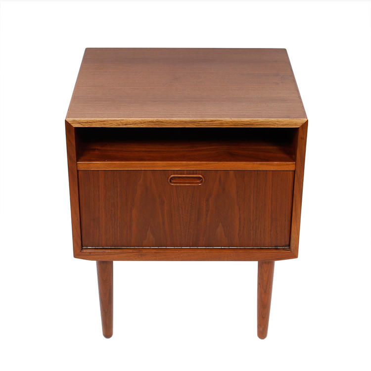 Walnut Pair Danish Accent Tables  Night Stands by Falster