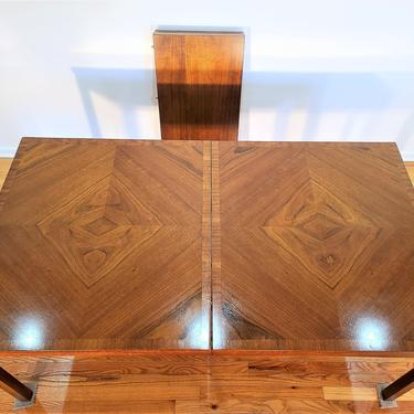 Mid Century Stanley Dining Table, Expandable to 86 Inches 