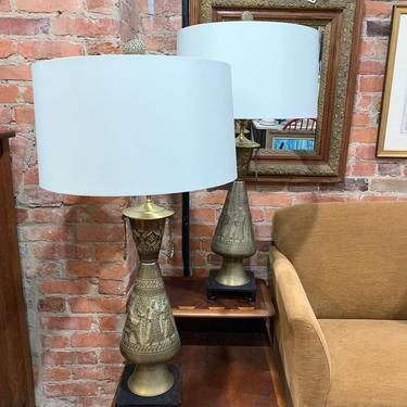 Brass table lamps
