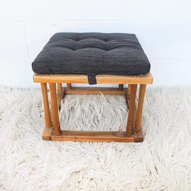 Antique Japanese Quilt Warmer with Charcoal Cushion 