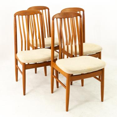 Benny Linden Mid Century Teak Dining Chairs - Set of 4 - mcm 