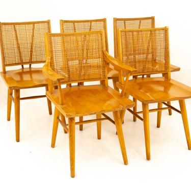 Russel Wright for Conant Ball Mid Century Dining Chairs - Set of 5 - mcm 