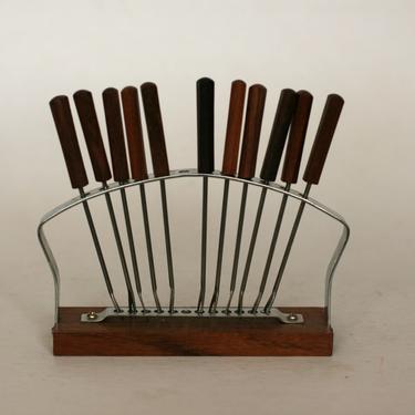 vintage set of appetizer forks /mid century /made in japan 