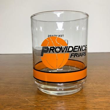 Vintage Providence Friars Getty Gas Libbey Glass Old Fashioned Glass Big East Basketball 