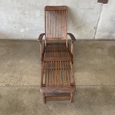 Teak Wood Chaise Lounge Chair by Rausch